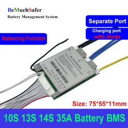BeMuchSafer 7S 10S 12S 13S 14S 30A 35A Battery BMS With Balancing Function 10S35A 13S35A 14S35A 30A 24V 36V 43.2V 48V 52V PCM