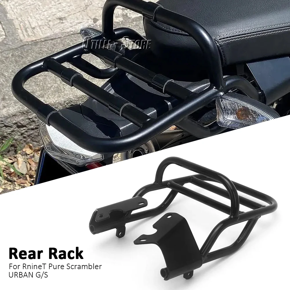 

For BMW R9T RnineT 2014-2023 RNINET Scrambler R Nine T Pure Urban G/S Motorcycle Rear Seat Luggage Carrier Rack with Handle Grip