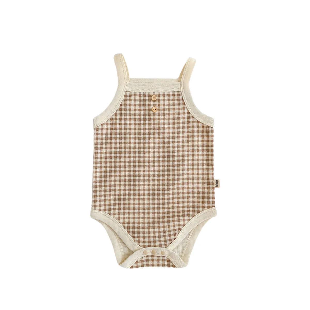 Summer Newborn Baby Girls Sleeveless Sling Plaid Outfits Cotton Soft Jumpsuits Infant Kids Casual summer jumpsuit
