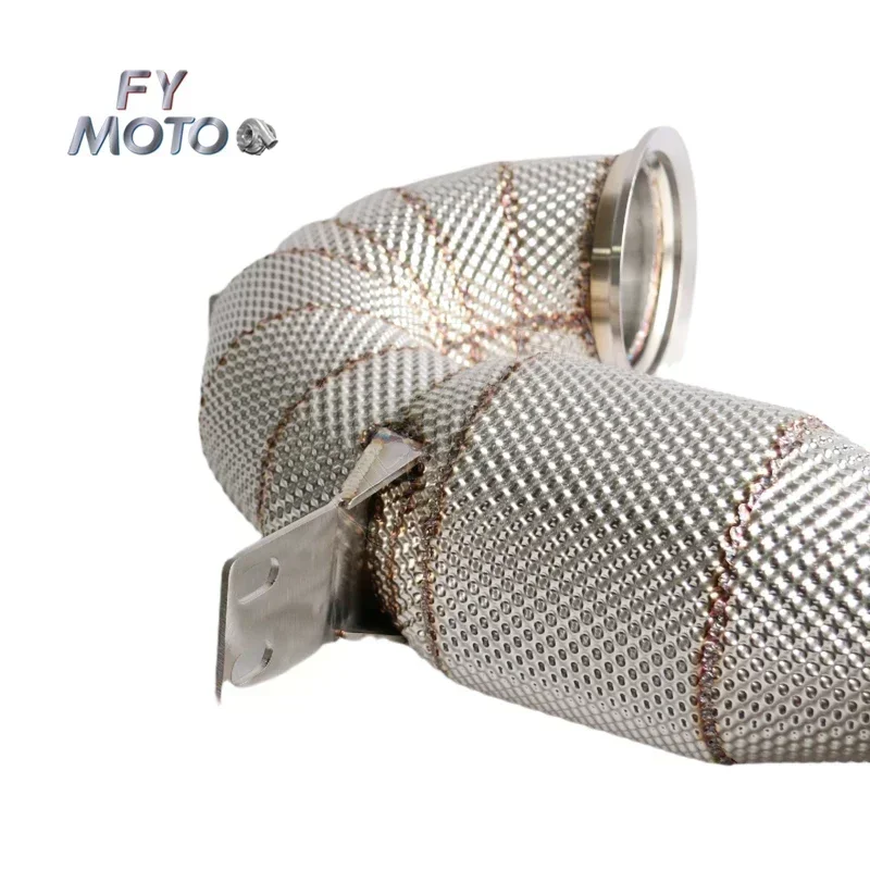 Catted Downpipe with heat shield for AMG GT43 GT50 GT53 GLE53 S450 S500 M256 3.0T