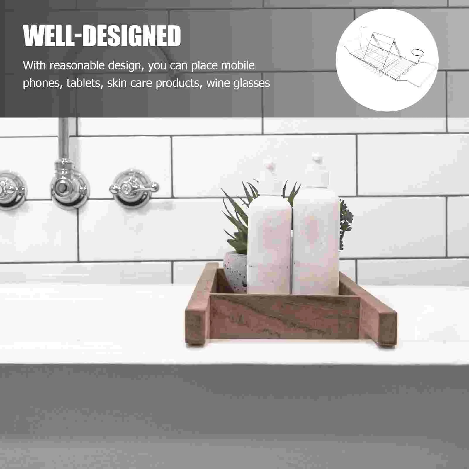 over The Tub Tray Kitchen Storage Organizer Bathtub Shelf Shower Bathroom Racks