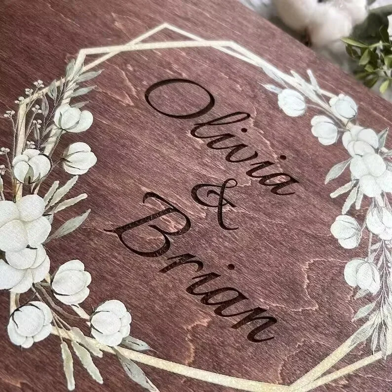 Personalised Wedding White Guest Book Elegant Mr And Mrs Message Book Couples Keepsake Sign-in Wedding Decoration