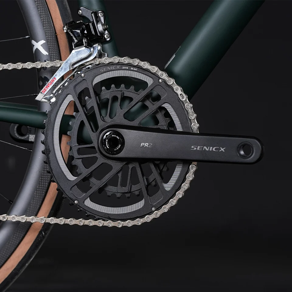 Senicx-ロードバイク用クランクセット,折りたたみ式チェーンリング