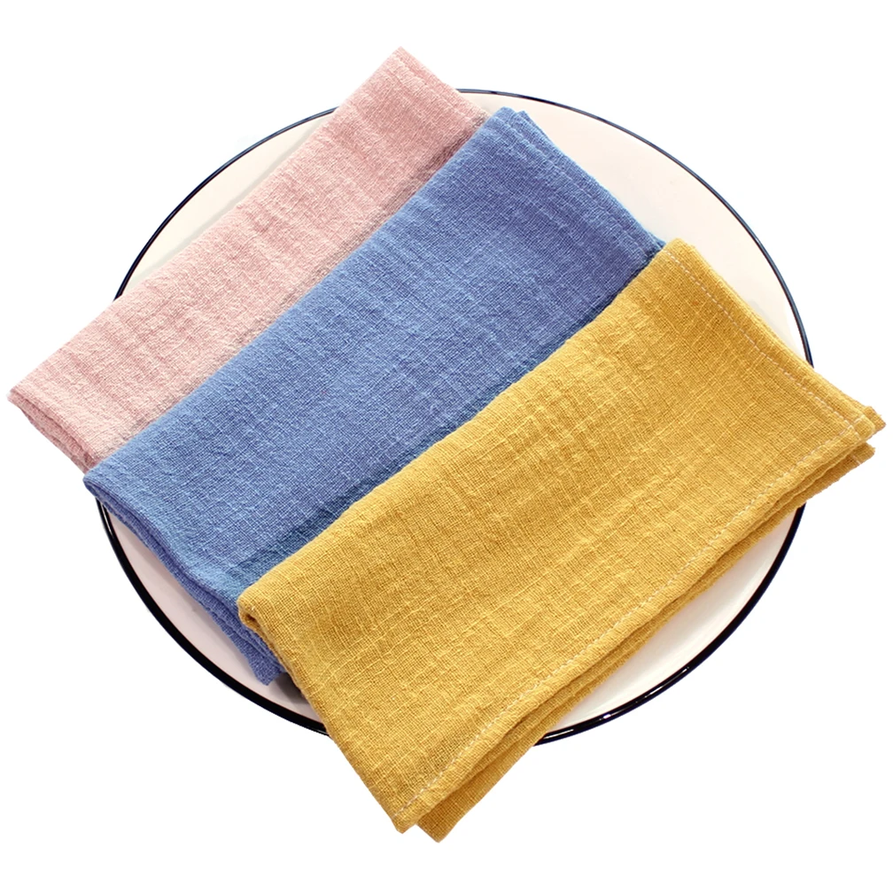 

Japanese Style 6 PCS Table Cloth Napkins 50x50cm/20x20inch Gauze Cotton Fabric Kitchen Dining Serving Towels Wedding Decoration