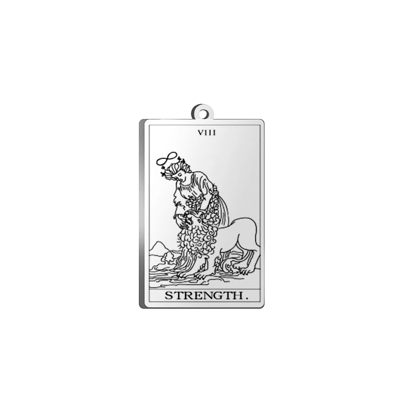 Dawapara Tarot Card Charms: Stainless Steel Magic Amulet Pendants