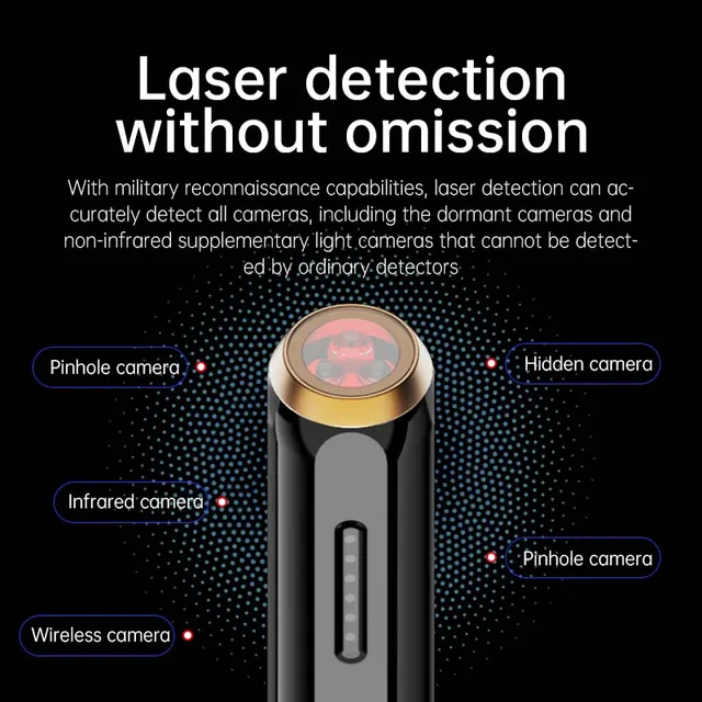 Hidden Spy Camera Detector Security Protection Anti Spy Gadget GPS Tracker Finder Bug Detector Wireless Signal Infrared Scanner 4