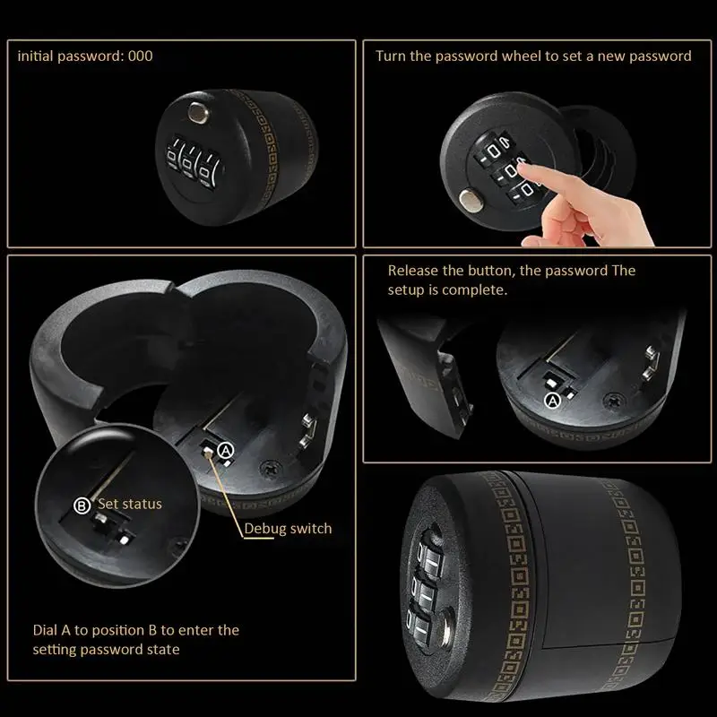 Combination Lock Wine Liquor Bottle Wine Bottle Top Stopper Password Code Lock 26mm To 28mm digit combination lock combination lock