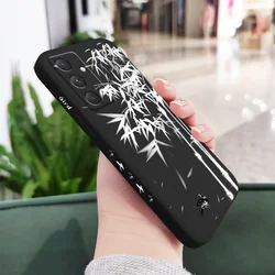 Eco-Friendly Bamboo Rhyme Phone Case - Stylish and Durable Protection for Samsung A05 (Black)