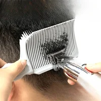 Peigne de coupe de cheveux à dessus plat pour hommes, peigne de décoloration, tondeuse de barbier, mélange résistant à la chaleur, brosse de décoloration, outil de coiffure professionnel 1