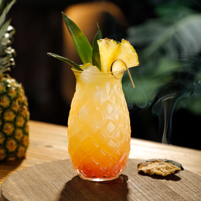 Verres Ananas à Cocktail Cuivre (500 ml) - Passion Ananas