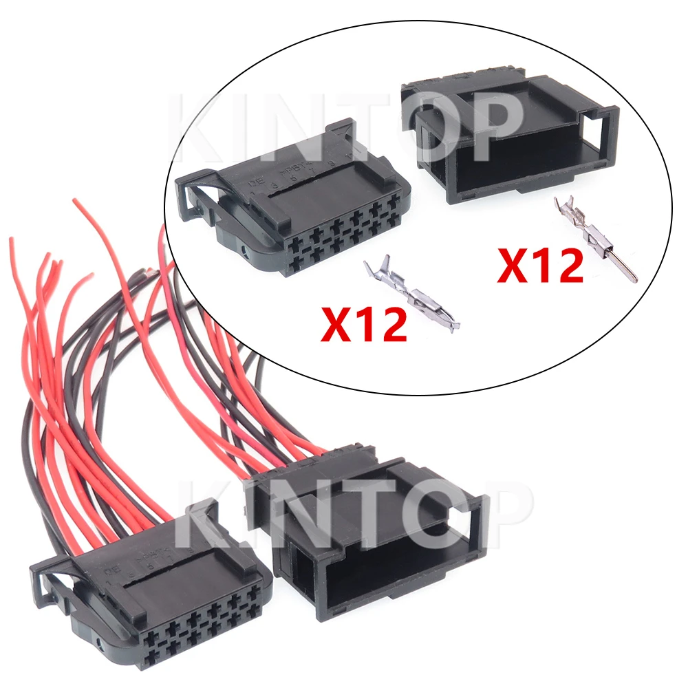 

1 Set 12 Pins Auto Accessories Car Wiring Socket For Audi VW 3B0972736 3B0972726 6Q0972736 6Q0972726