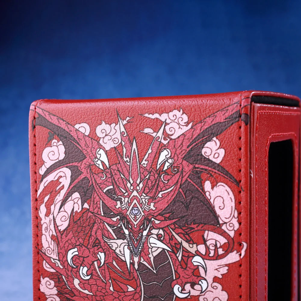 Gacha 100+Load Trading Card Deck Box mit 2 Trennwänden PU-Leder Magnetverschluss Spielkarte Aufbewahrungsbox für YuGiOh TCG Sportkarte – Detail 13