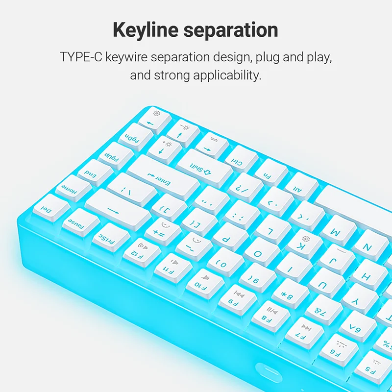 ONIKUMA G30 Mechanical Keyboard 84 Keys RGB Light Portable Office Gaming Wired Keyboard for Desktop Computer Laptop Notebook PC