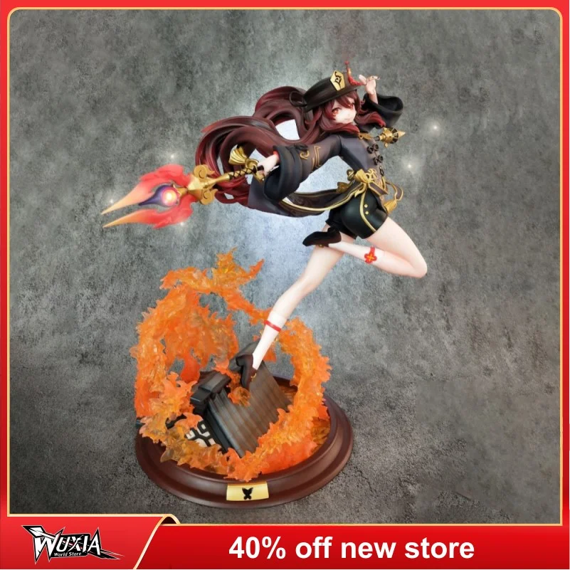 

Genshin Impact Figure 28cm HuTao Combat Ver Kawaii Anime Action Figures Collection Craft Ornament Doll Toy for Boy Children Gift