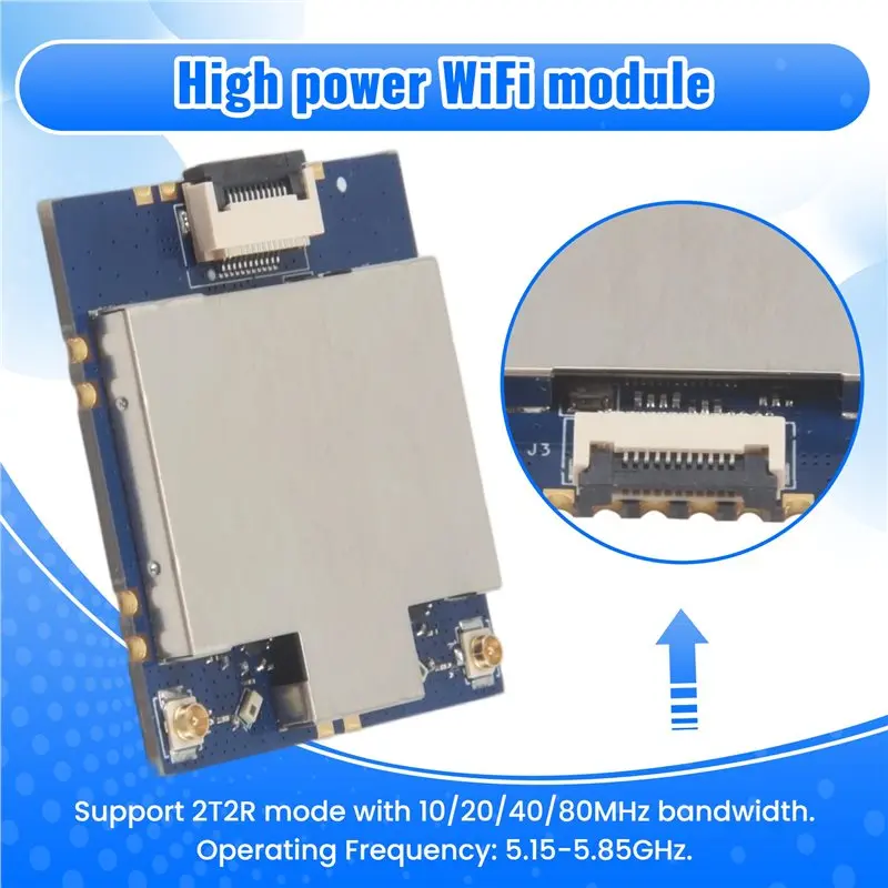 X49A-1Pcs BL-M8812EU2 장거리 드론 5G 고출력 Wifi 모듈 5V 공중 사진 전송 USB 외부 PA 867Mbps