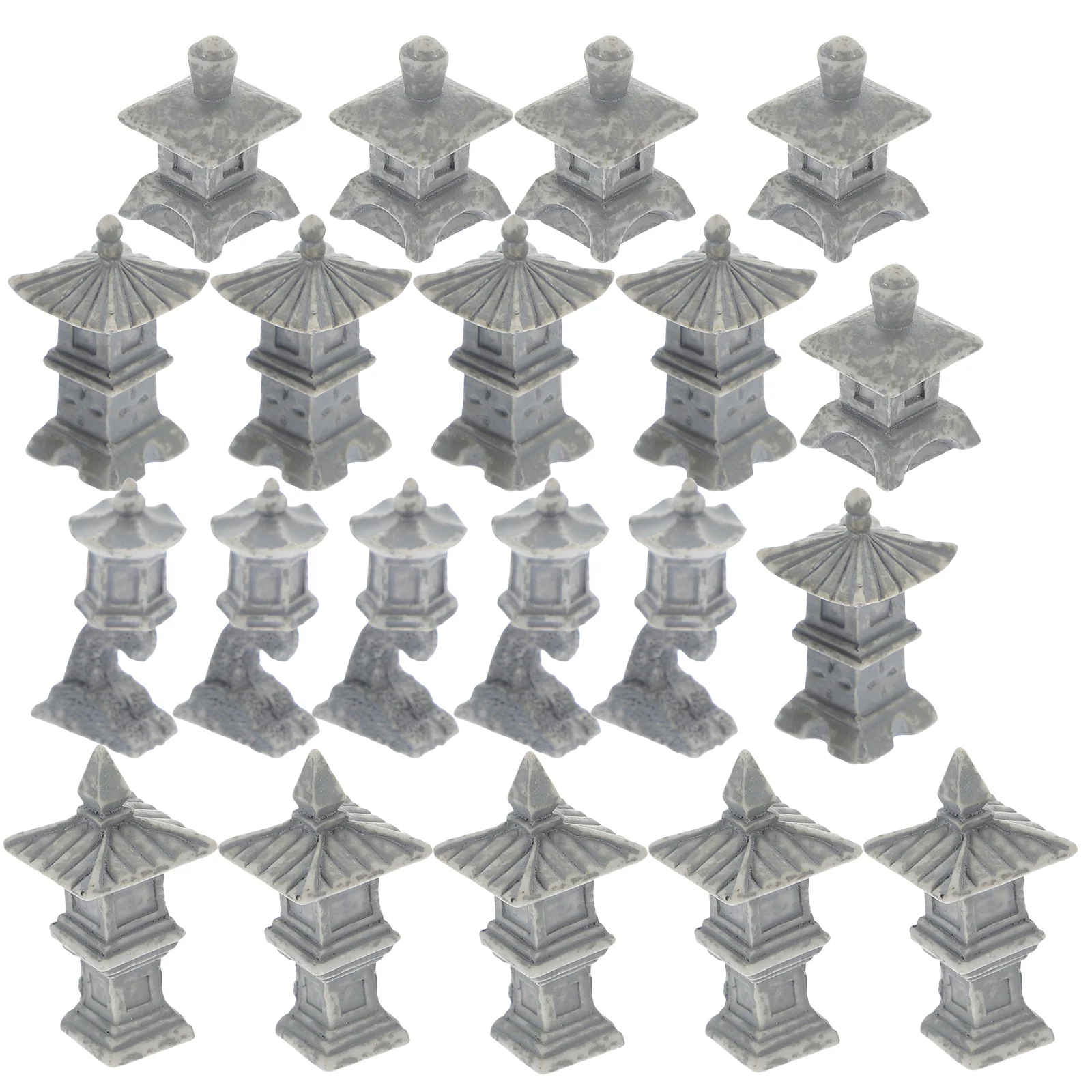 

Miniature Stone Lantern Pagoda Model Vintage Home Decor Household Statue Garden Fake Resin Ornaments