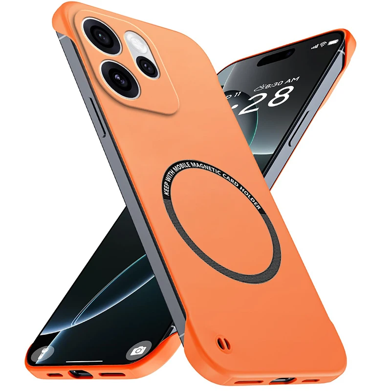 Ultra Thin Frameless Magnetic Case - Super Light Matte Hard Cover with Back Bumper Skin