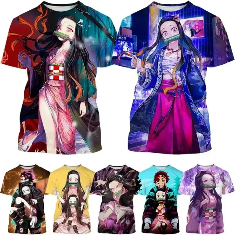 

Kamado Nezuko 3D T Shirt Hot Anime Demon Slayer One of the Characters Hip-hop Harajuku Unisex Cosplay Men's Clothing T-shirts