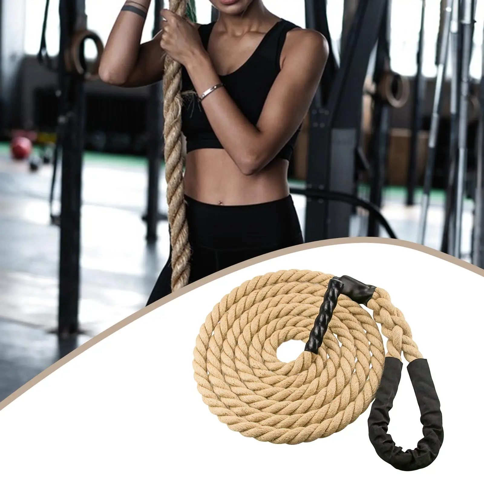 Gym Climbing Rope Workout Rope for Adults Battle Strength Training Jute Fitness for Working Out Indoor Outdoor