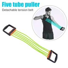 

Profession Spring Chest Expander Resistance Strong Cable Band Puller Exercise Fitness Can Removable 5 Latex Tube Spring Exercise