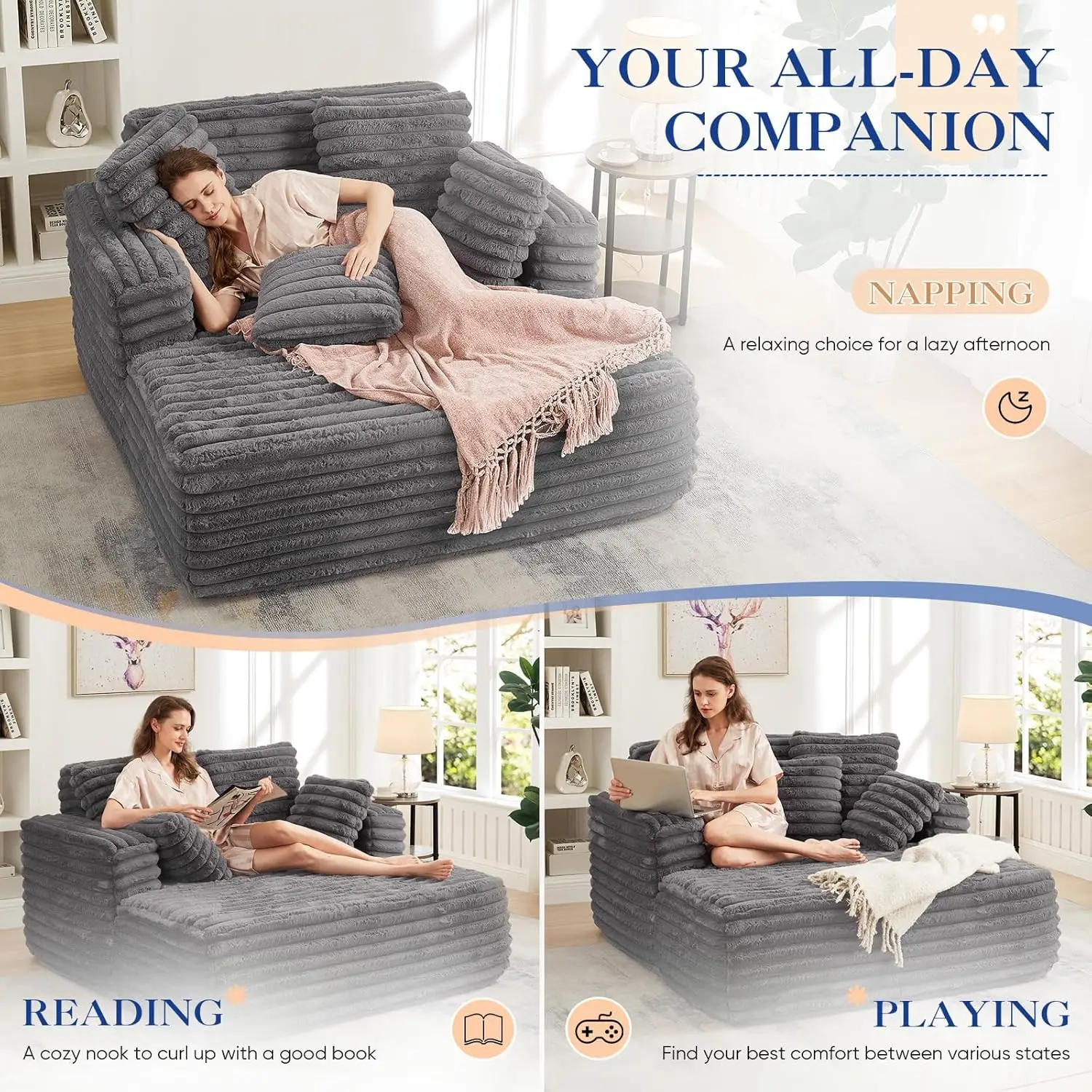 Oversized Chaise Lounge Indoor - Detail