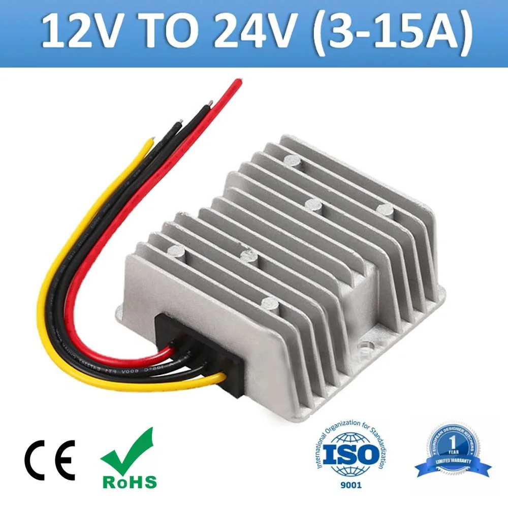 Regulador de Tensão Não Isolado Conversor de Energia 12 Volts para 24 Volts dc dc Step up 15a 12a 10a 8a 5a 3a