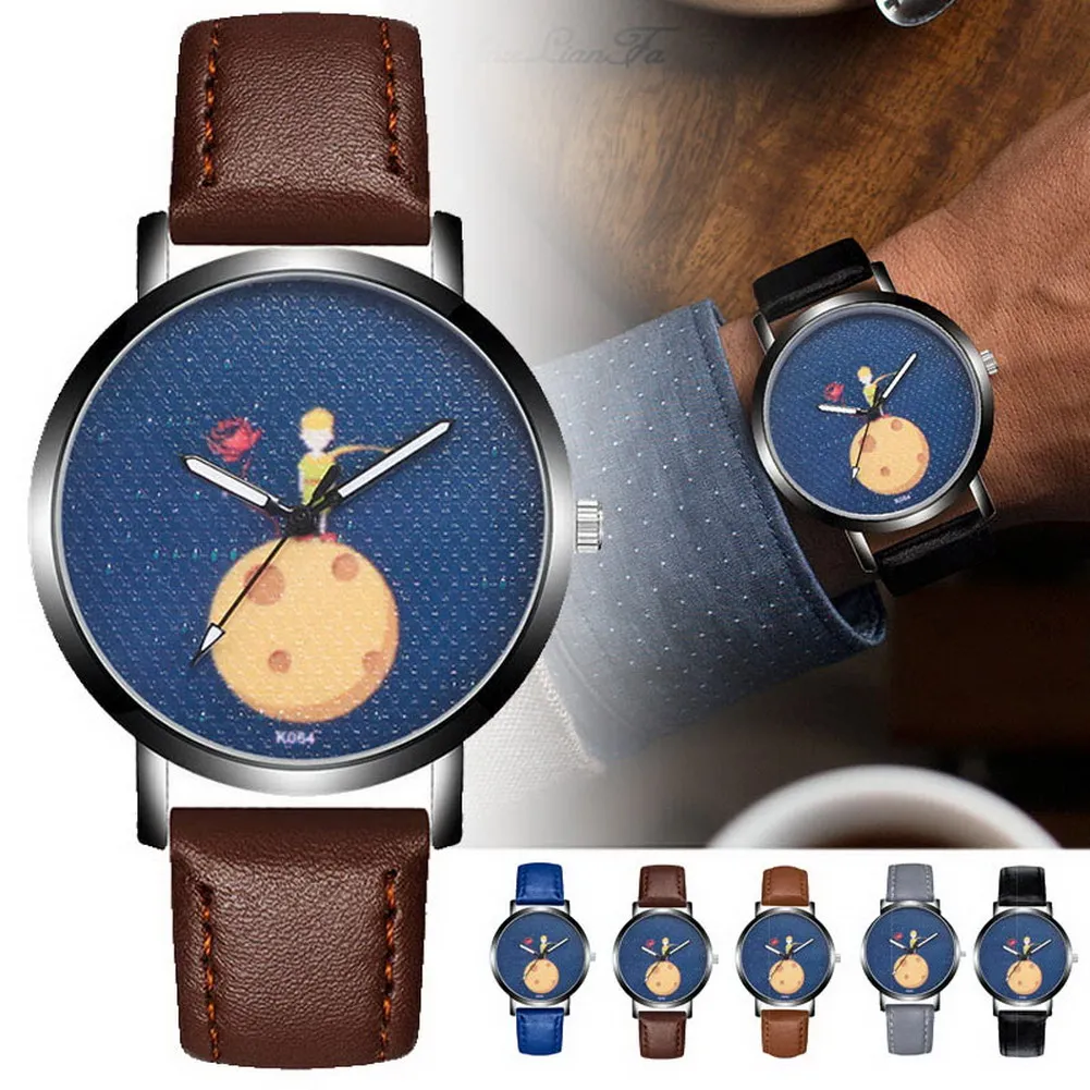 Men Analog Quartz Watch Adjustable Leather Band Sports Watches Couple Gift New Fashion Cure LL@17
