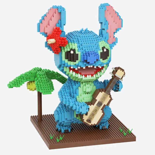 Best-selling Stitch Building Blocks Guitar Holding Book Stitch Assemble  Model Adult Children's Educational Decompression Toys - AliExpress