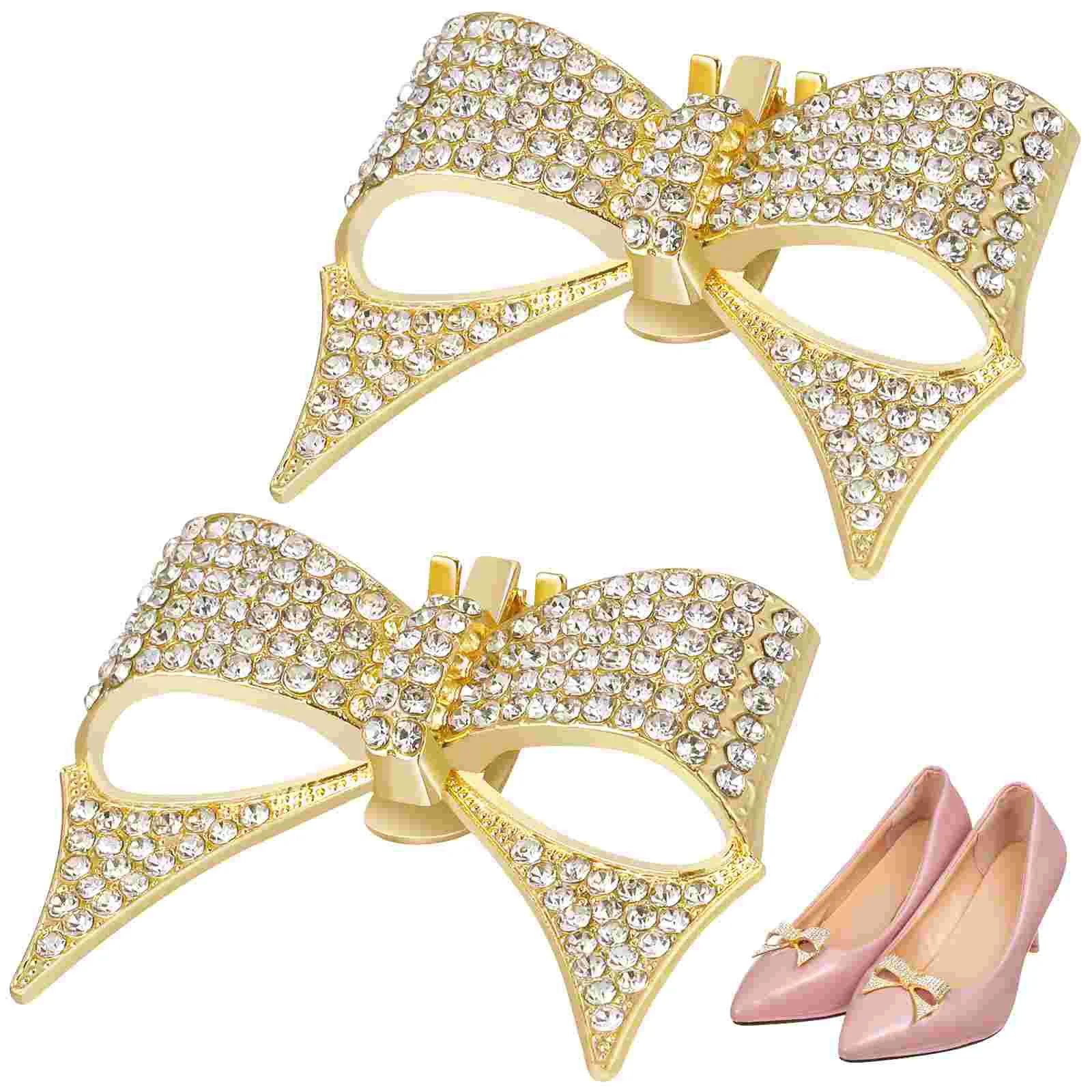 

1 Pair Bridal Shoe Buckles Decorative Shoe Buttons Detachable Shoe Accessories