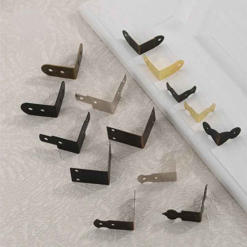 Antique Angle Iron Jewelry Box Material 90 Degree Straight Support Fastener Laminate Connector