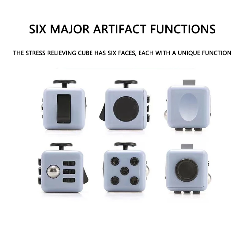 Solid Color Fidget Decompression Dice for Release Stress Autism Anxiety Relieve Adult Kids Stress Relief Anti-Stress Fingertip