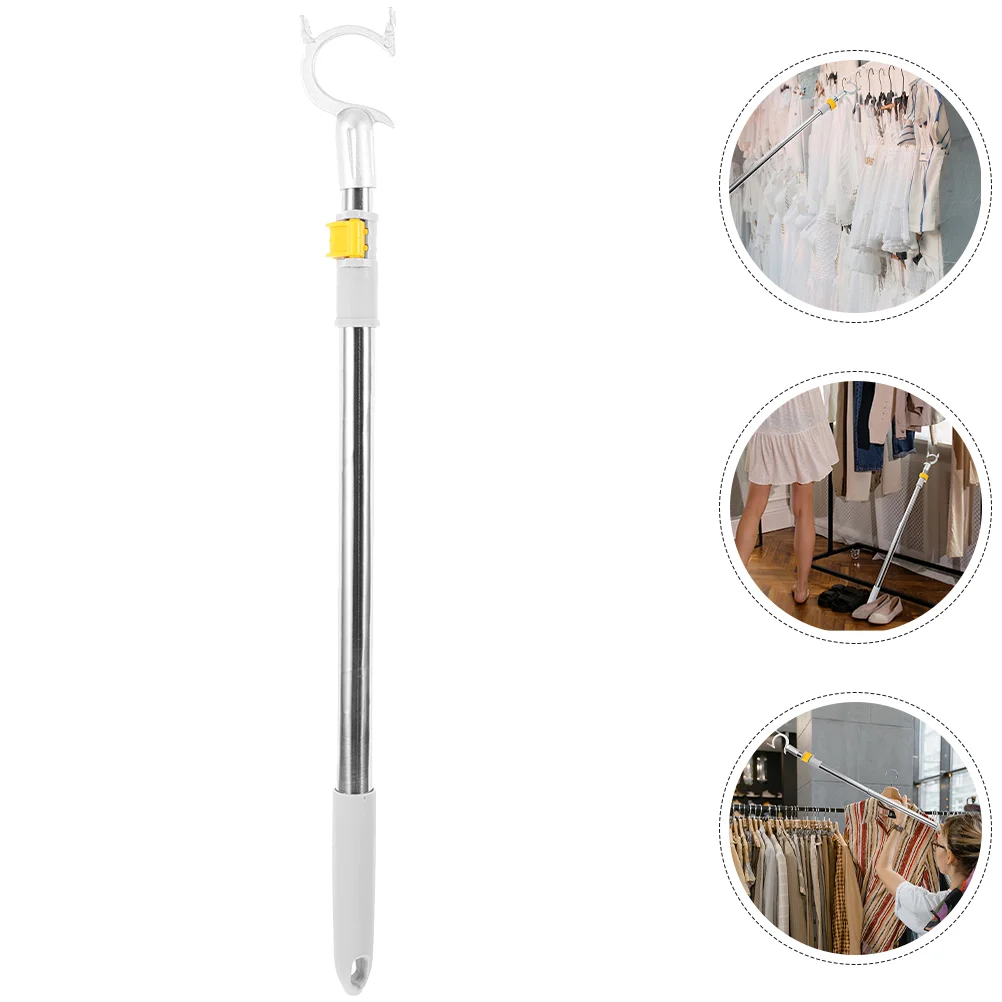 Adjustable Extendable Clothes Rod Retractable Clothesline Pole Telescopic Drying Rack Balcony Clothes Pole Home Storage Wardrobe 2