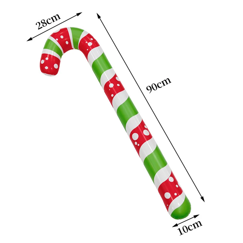 Inflatable decoration toy 1pc Inflatable Christmas Colored Cane Thickened Pvc for outdoor Christmas New Year holiday