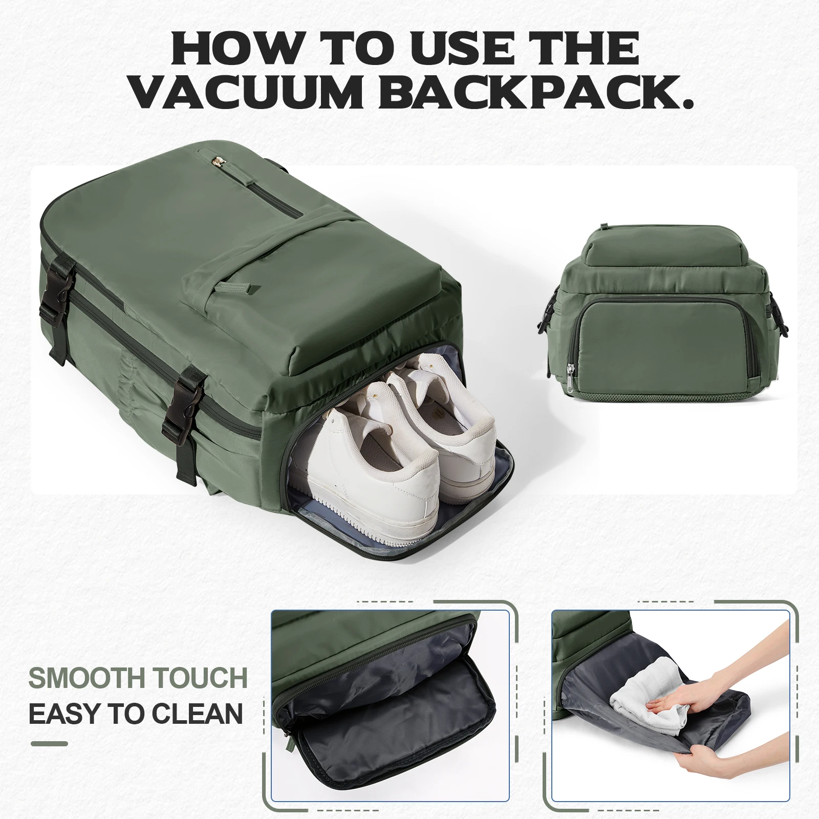 Hand Luggage Ryanair 40x30x20 wizz air Cabin Bag Men Air Vacuum Compression Backpack Laptop Backpack,Vacuum Clothing Storage Bag