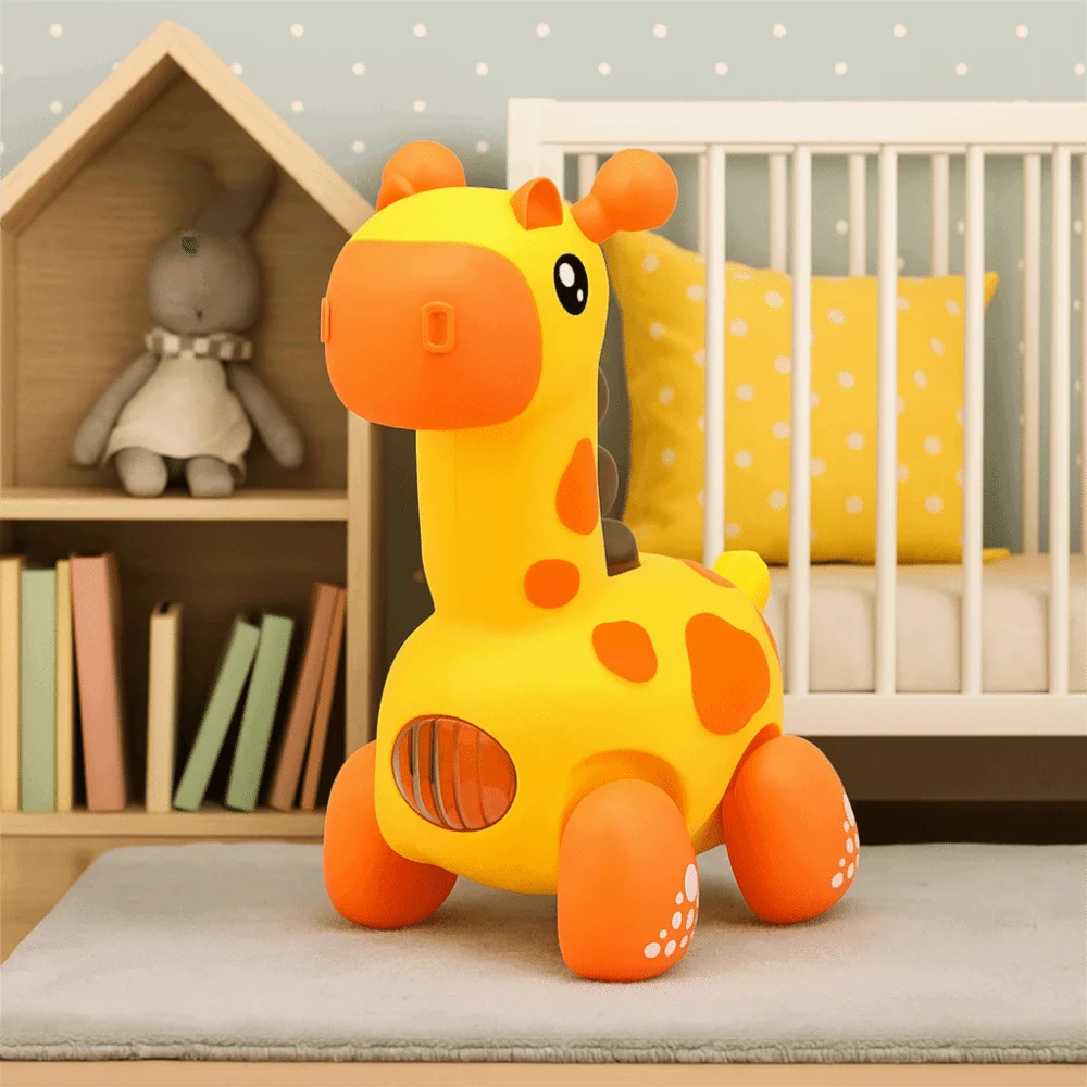 Crawling Toys Sound and Light Giraffe Toys with Leash Plastic Animals Toys Electric Cartoon Electric Doll Early Education