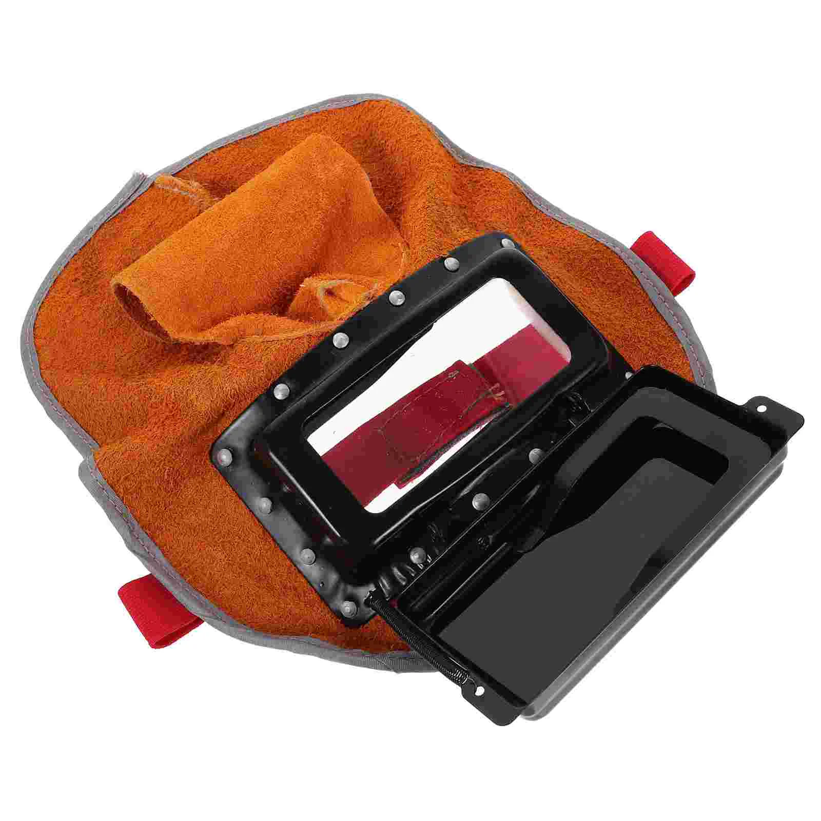 

Cowhide Leather Welder Hood Welding Helmet Protective Gear Mask Work Cap Welding Helmet Mask Lens Leather Welding Hood Work