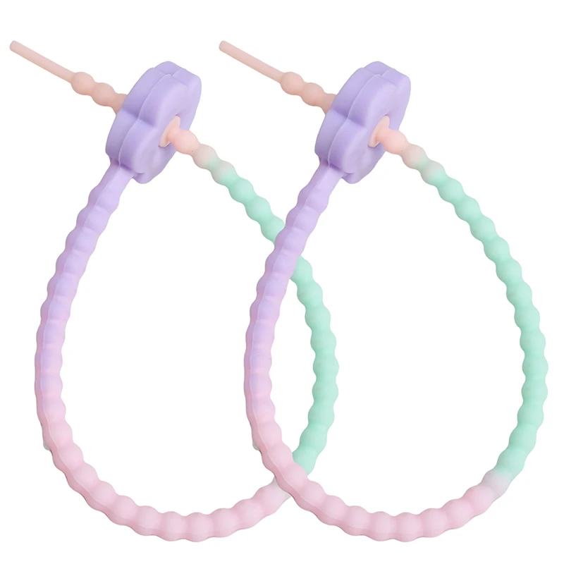 Vibrant Silicone Keychain with Decorative Lanyard