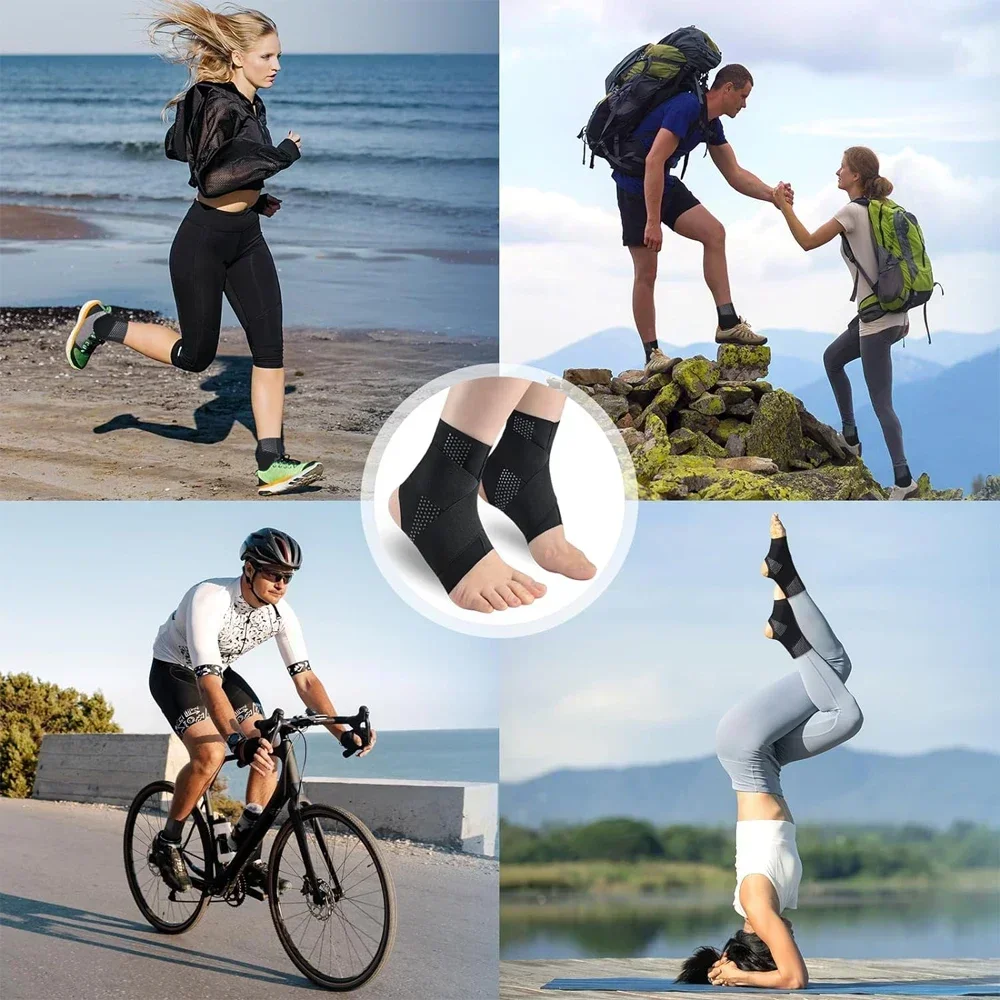1Pcs Ankle Brace Socks,Adjustable Compression Ankle Support Men Women-Ankle Brace Sport Protection,Stabilize Ligaments Arthritis