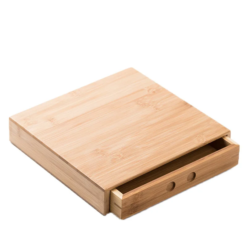 Bamboo Tea Box Puerh Tea Cake Box Simple Storage Organizer Multi-layer Leaf Boxes Home Gift