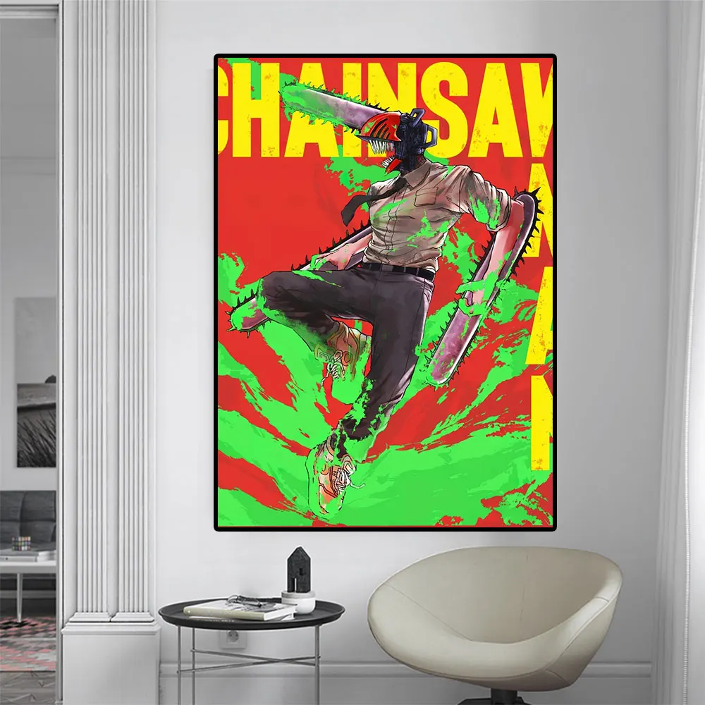 Reze motosserra homem japonês anime mangá poster casa decoração da lona  impressão imagem sala de estar decoração arte pintura parede - AliExpress