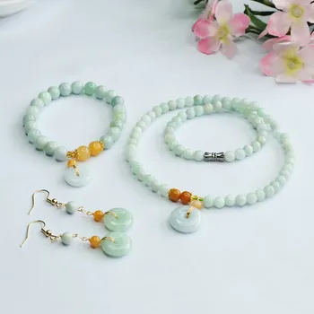 Elegant 3-in-1 Simulated Pearl Jewelry Set Long Necklace Earrings Bracelet Bridal Wedding Women's Gift