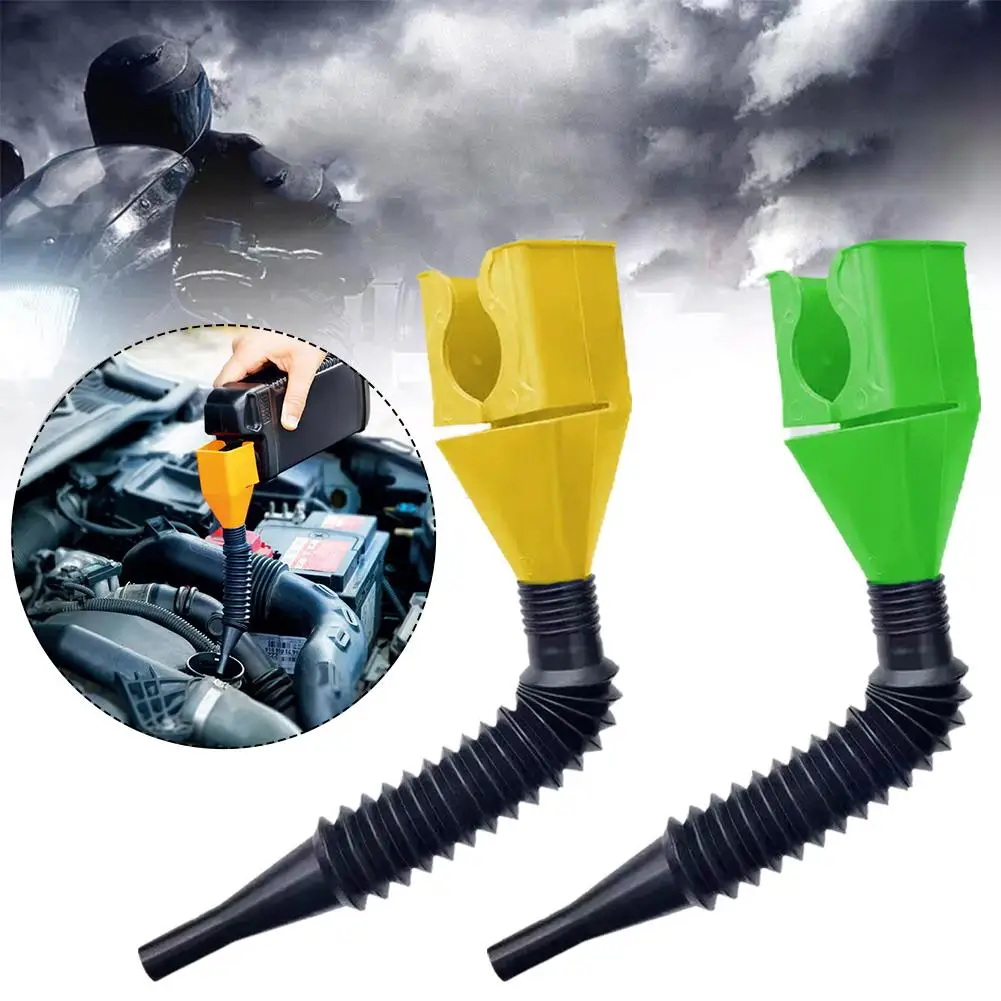 Plastic Car Oil Pouring Hands-free Bayonet Fueling Telescopic Motorcycle Funnel Hose Portable Funnel Folding Filling Gasoli I5S4