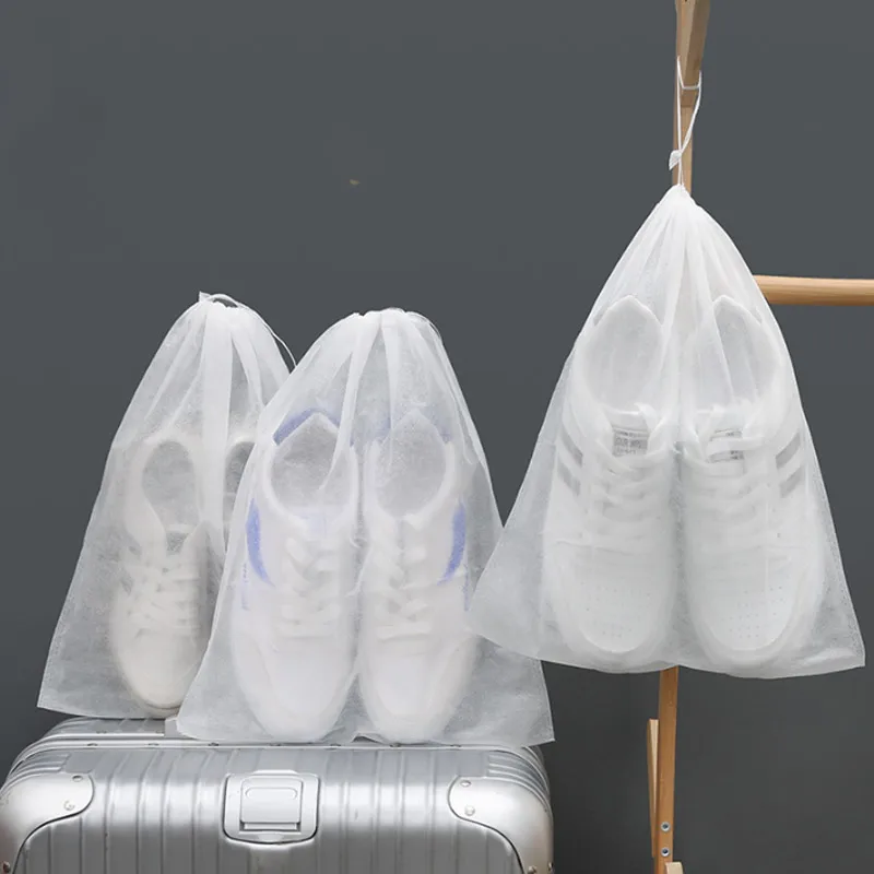 10pcs Shoes Anti-yellow Bag Shoes Storage Bag Waterproof Closet Organizer Non-woven Travel Portable Bag  Dust-proof Shoe Cover