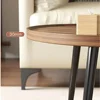 Wooden Walnut Coffee Table Rustic Coffee Table Mid-Century Modern Sofa Table Nesting Tables Center Table(100cm) 4