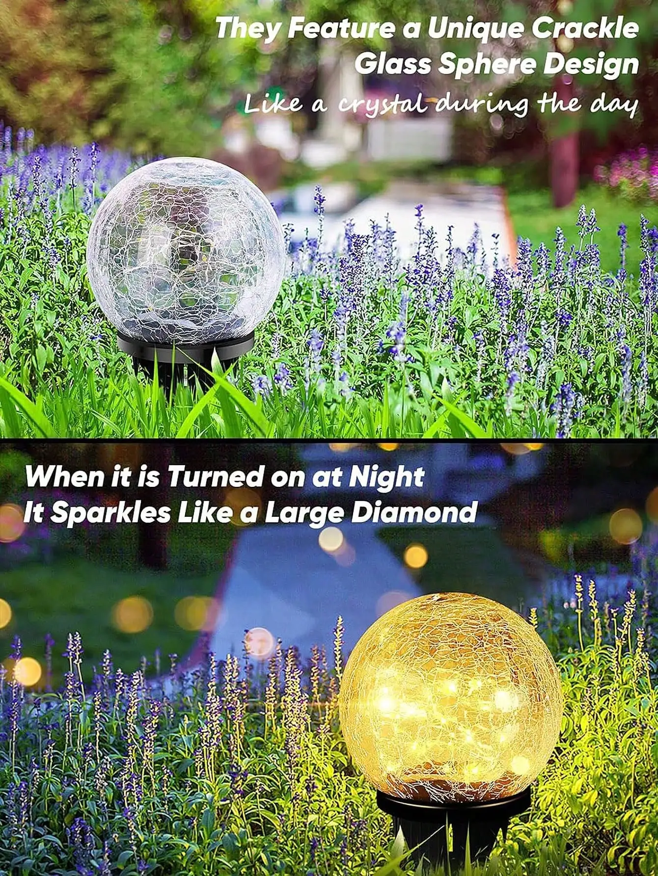 Description Picture 5 of itemSolar Crack Ball Light Waterproof Garden Ornament Inserting Ground Lamp