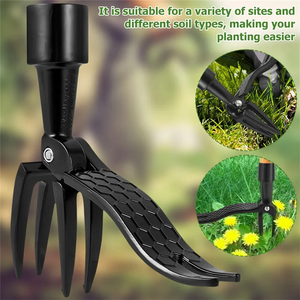 Weed Puller 1PC Standing Weeding Head Replacement Claw Foot Pedal Weed Puller Stand Up Garden Digger Weeder Solo Root Remover No Stick