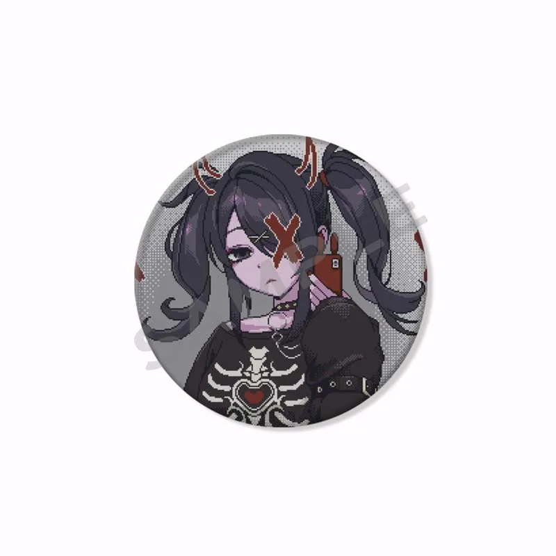 Needy Girl Overdose Cute Cartoon Button Pin Pixelation KAngel Ame-Chan Gothic Lolita Brosche Abzeichen Tasche Dekor Fans sammeln 50 mm – Detail 6