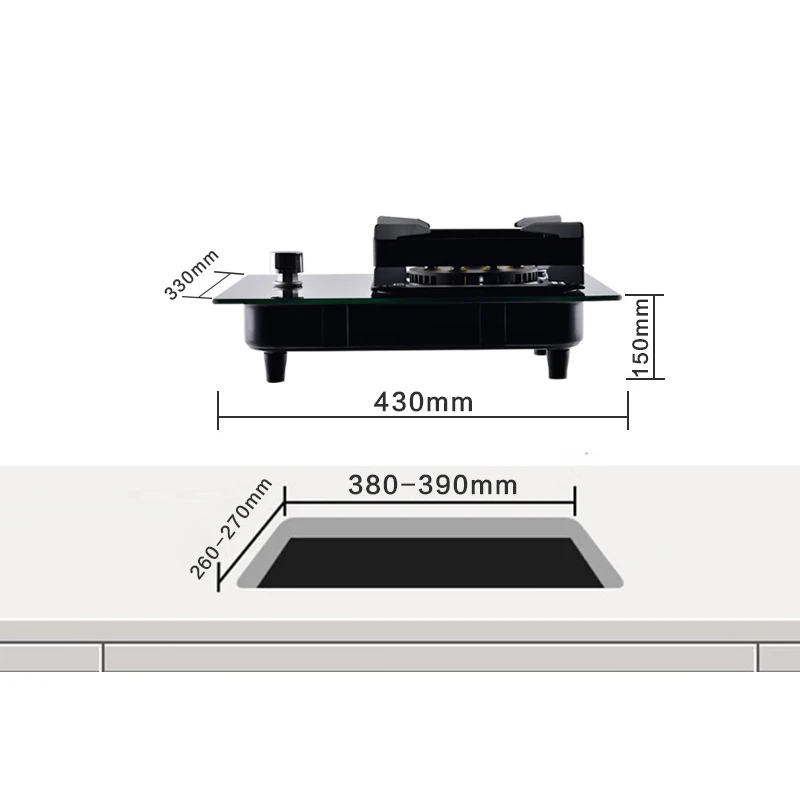Gas Stove Single-range Household Table Embedded Dual-purpose Liquefied Natural Hot Stainless Steel Tempered Glass Wholesale 4