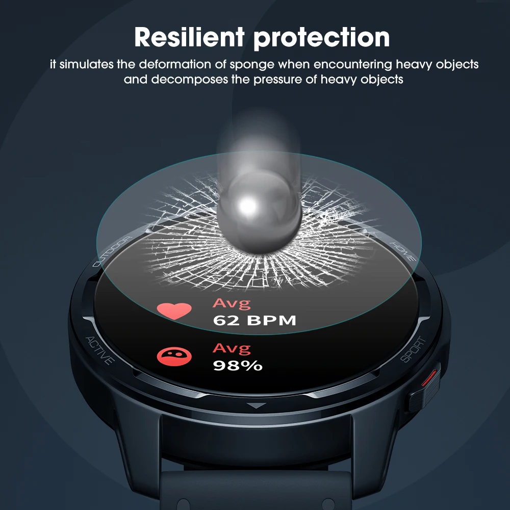 Pellicole protettive in vetro temperato trasparente per Xiaomi Watch S1 Smartwatch proteggi schermo HD Anti-impronta digitale per Mi S1 Active