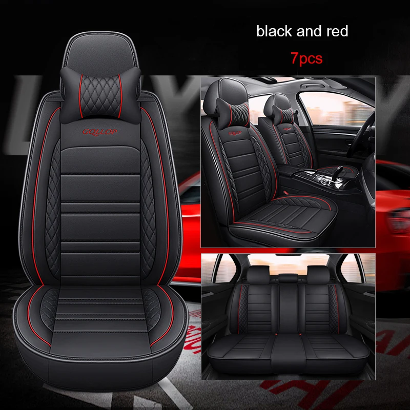 JSOSFAI Leather Car Seat Covers for Lincoln all models Navigator MKC